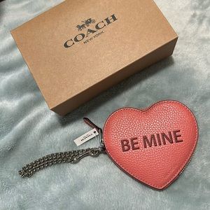 Coach Valentine’s Day heart shaped coin purse